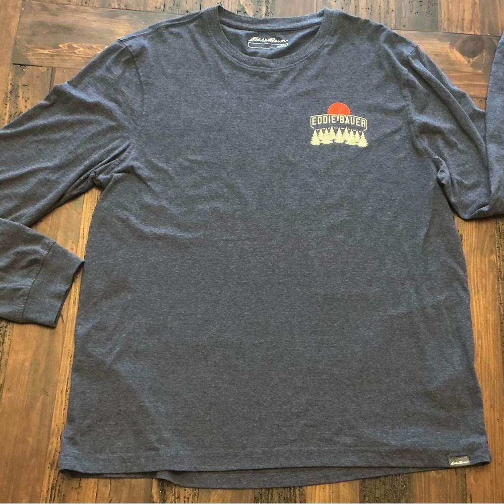 Men's Eddie Bauer Long Sleeve Tshirt Fish Logo, Size XXL